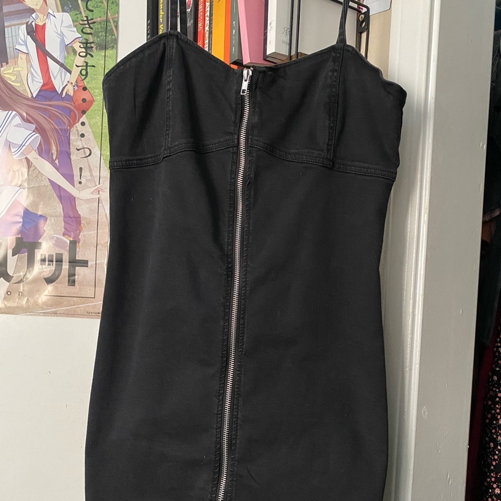 Forever 21 Black Zip Up Dress